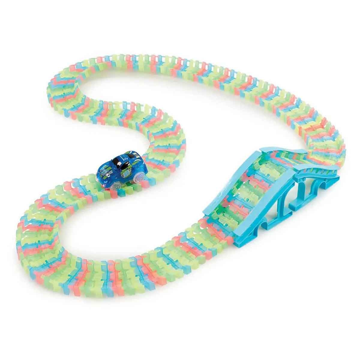 آدو مجموعة سباق تراك متوهجة 160 قطعة للأولاد من عمر 5-7 سنوات