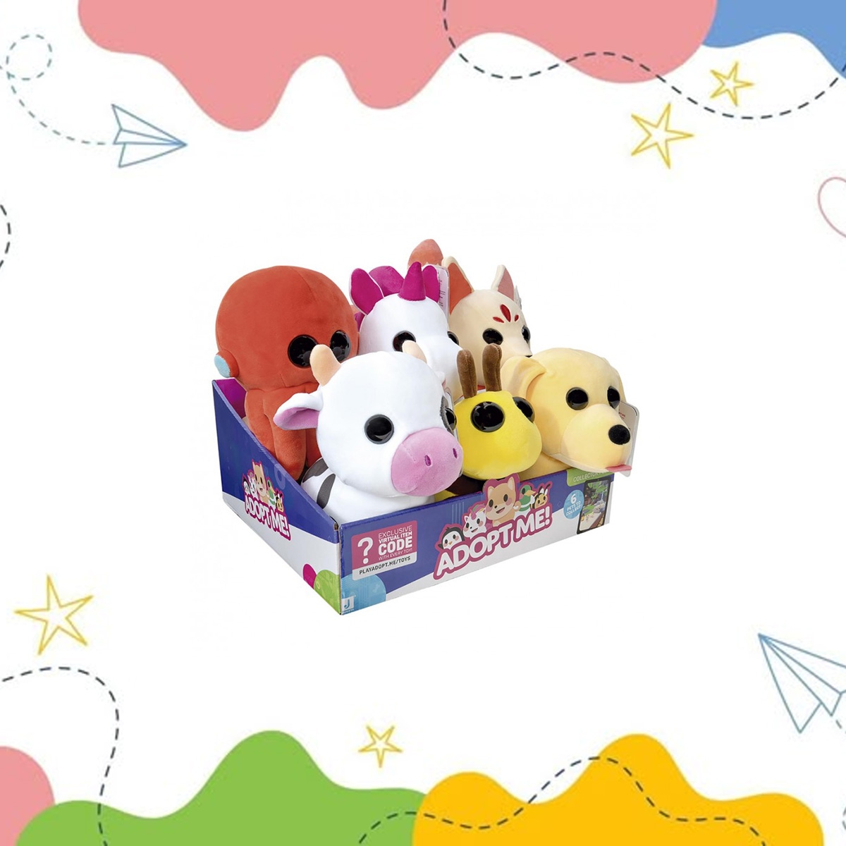 أدوبت مي لعبة قماشية منوعة 8 إنش للجنسين، 5-7 سنوات، مجموعة من 6 قطع