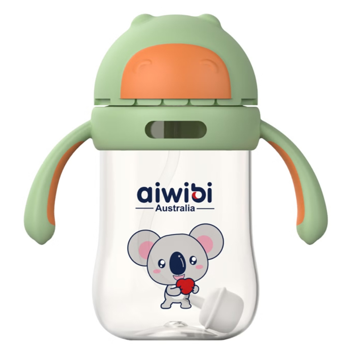 آيويبي زجاجة ماء للأطفال حديثي الولادة بلون أخضر بحجم 300 مل للأطفال من عمر 0 إلى 2 سنة