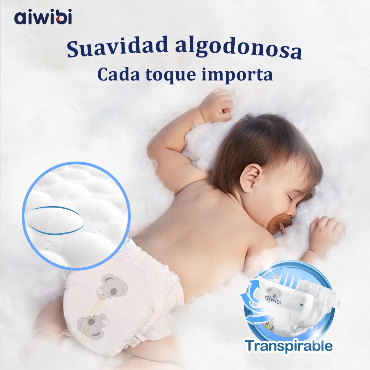 آيويبي حفاضات أطفال راحة فائقة مقاس 4 (9-14 كغ) للأطفال من عمر 0 إلى 2 سنة