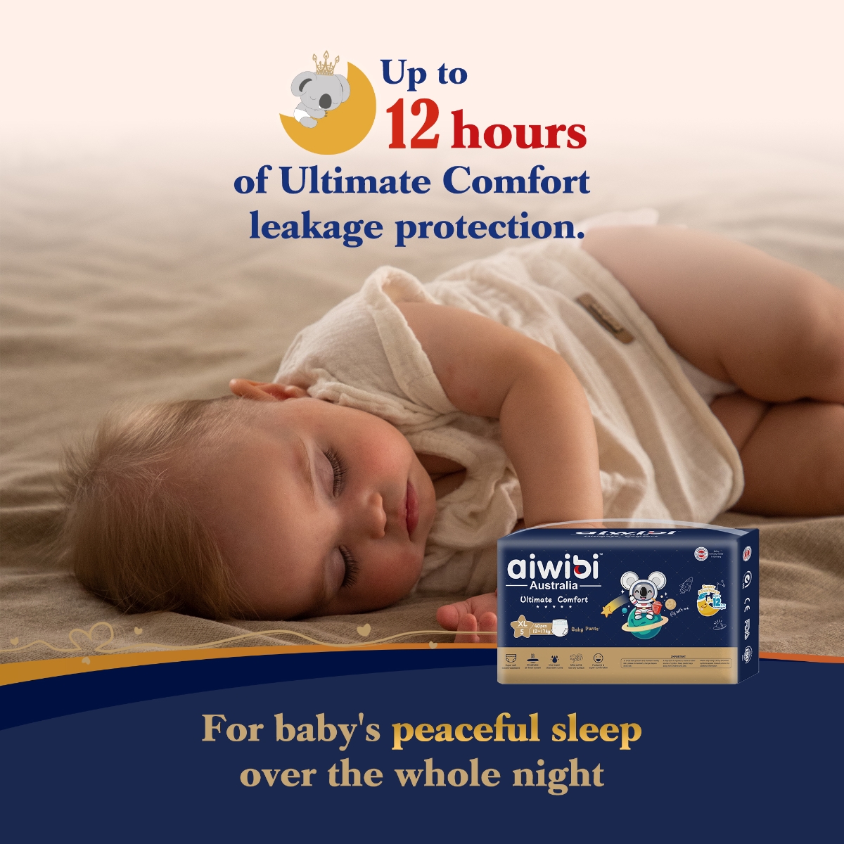 آيويبي سراويل أطفال راحة فائقة مقاس 6 (15-21 كغ) للأطفال من عمر 0 إلى 2 سنة