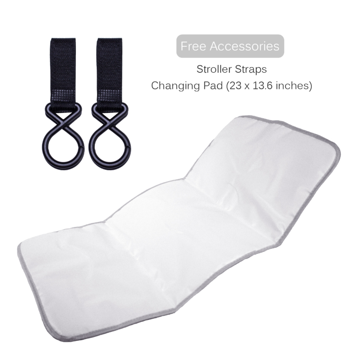 ألاميدا حقيبة حفاضات كبيرة باللون الأسود النفاث للأطفال