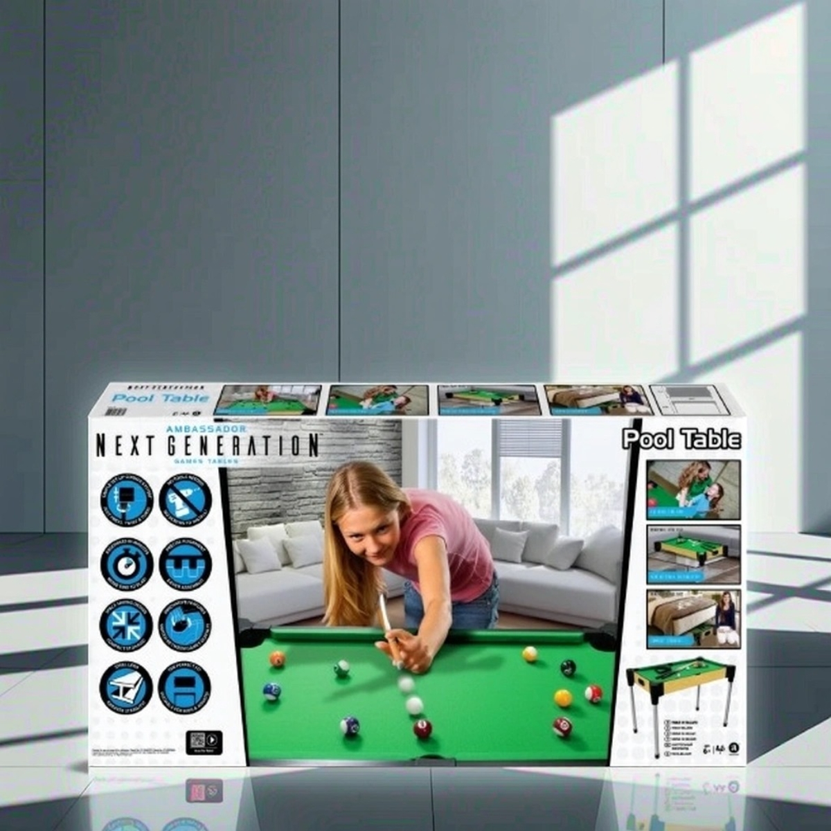 أمباسادور طاولة بلياردو 36 إنش للجنسين، 5-7 سنوات