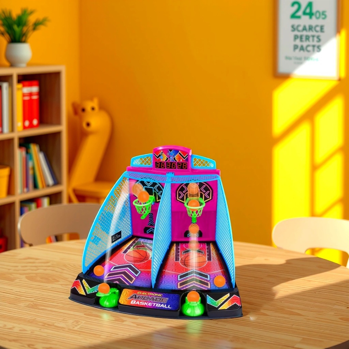 أمباسادور سلسلة هايبر نيون كرة سلة إلكترونية آركيد للجنسين، 5-7 سنوات