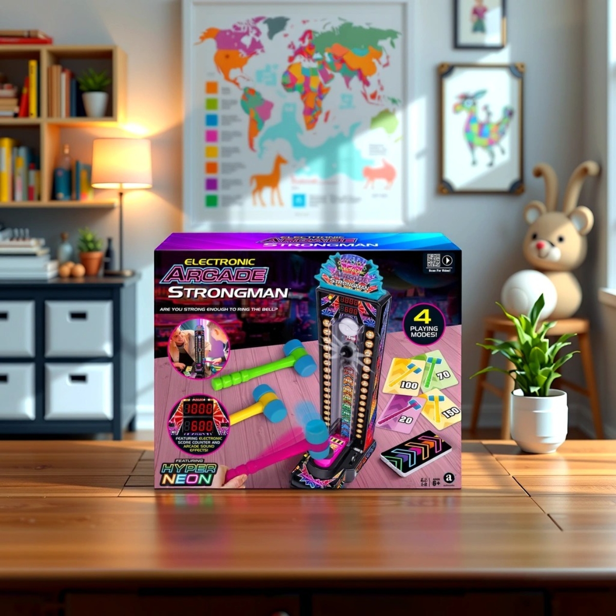 أمباسادور سلسلة هايبر نيون لعبة سترونغمان إلكترونية آركيد للجنسين، 5-7 سنوات