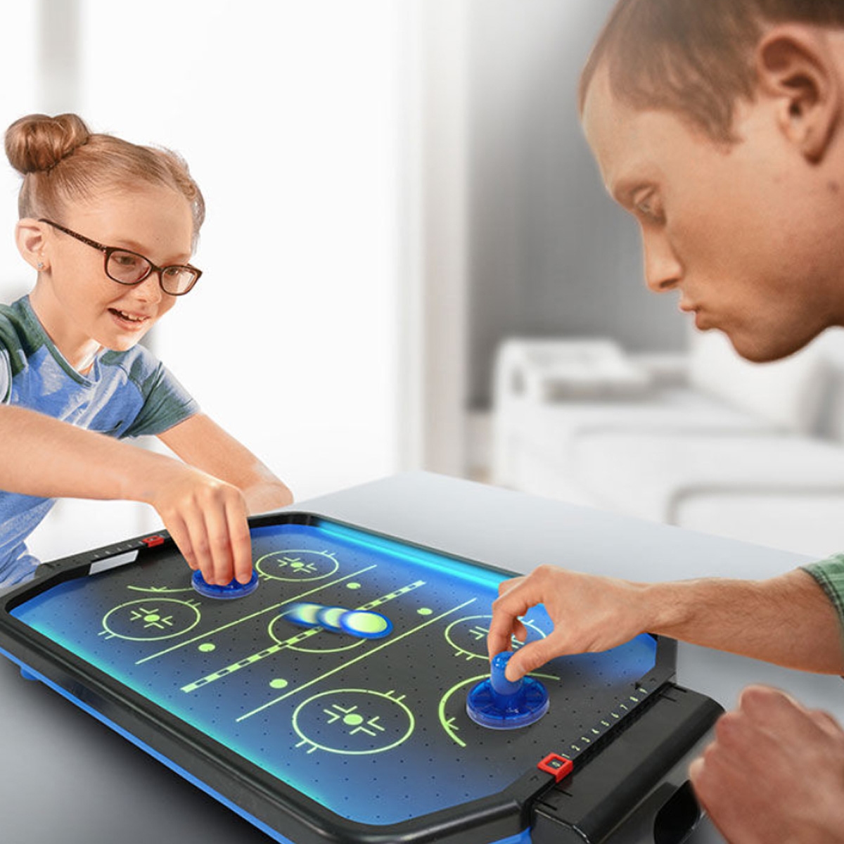 أمباسادور سلسلة نيون هوكي هوائي إلكتروني آركيد للجنسين، 5-7 سنوات