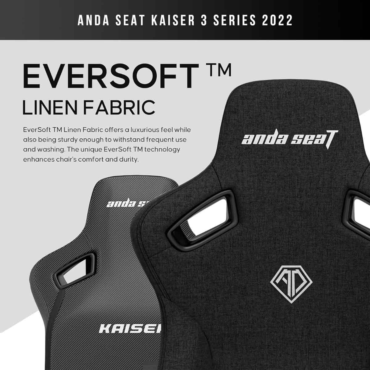 انداسيت كرسي ألعاب كايزر 3 مقاس XL لون رمادي