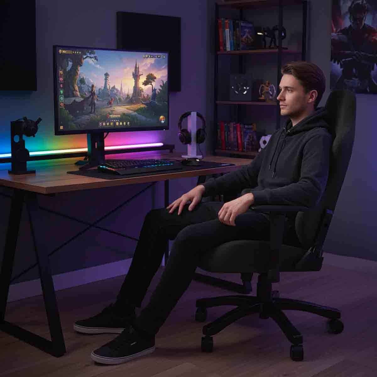 انداسيت كرسي ألعاب فانتوم 3 مقاس L لون رمادي