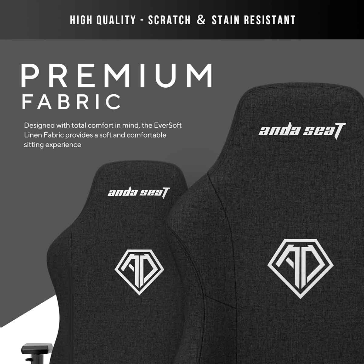 انداسيت كرسي ألعاب فانتوم 3 مقاس L لون رمادي