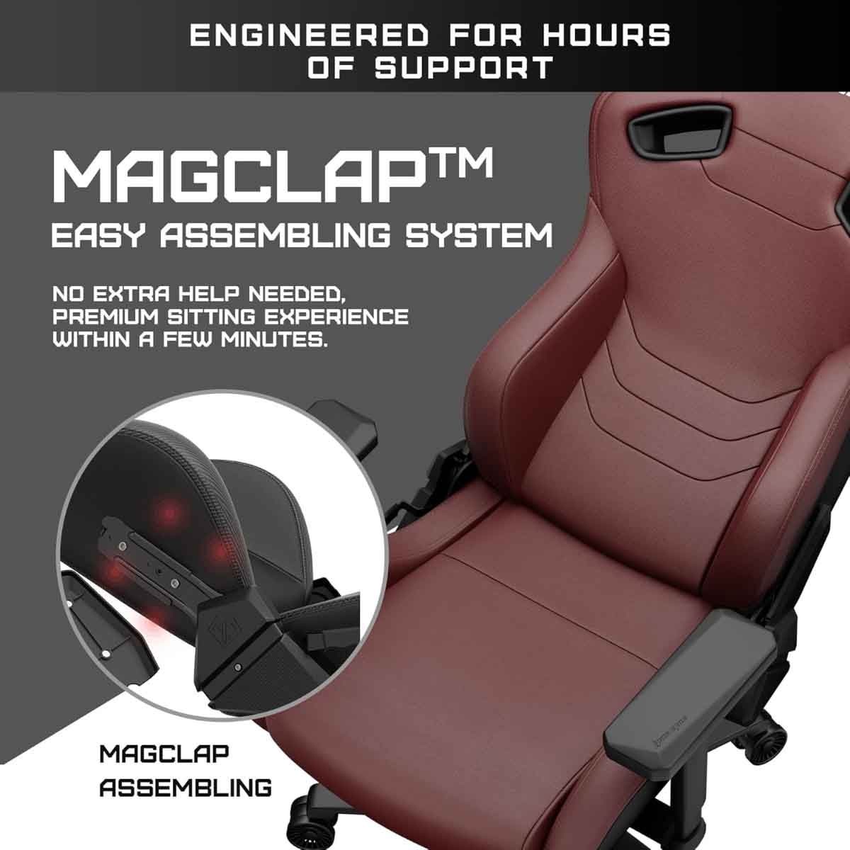 انداسيت كرسي ألعاب كايزر فرونتير مقاس XL لون أسود