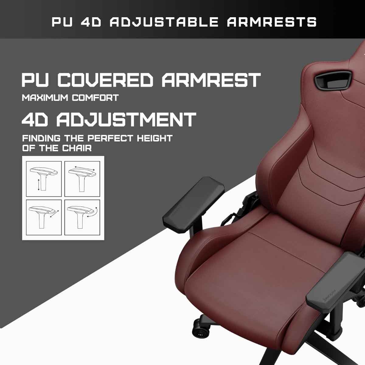 انداسيت كرسي ألعاب كايزر فرونتير مقاس XL لون أسود
