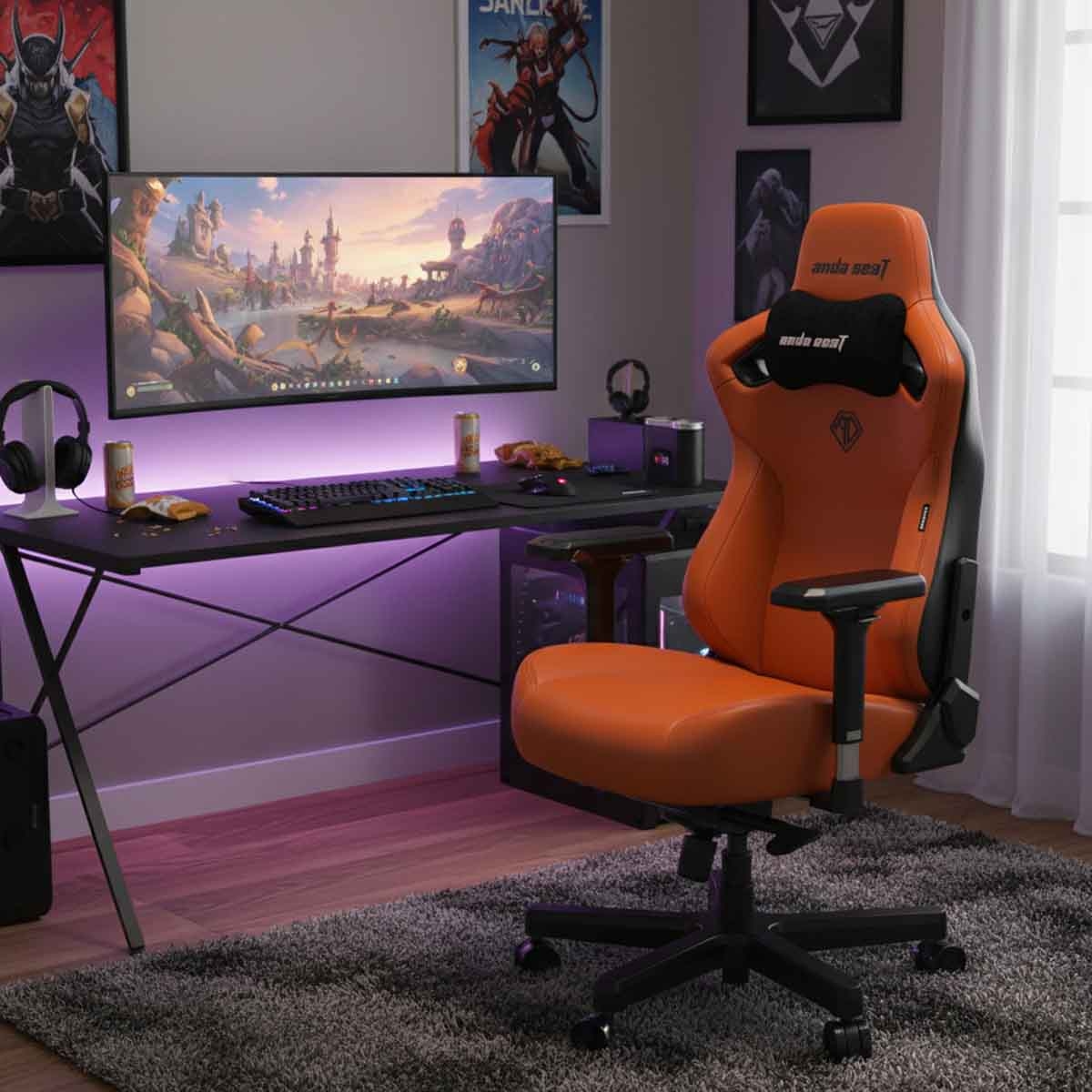 انداسيت كرسي ألعاب كايزر 3 مقاس XL موديل AD12YDC-XL-01-B-PVC