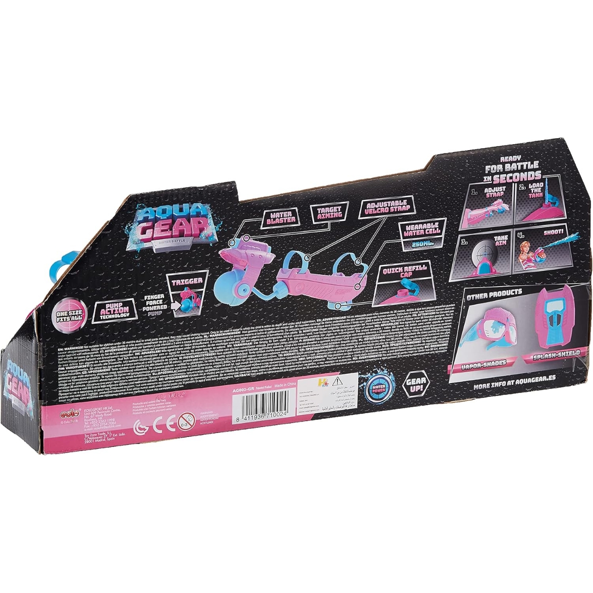 أكوا جير مسدس ماء هايدرو تشارجر للبنات، 5-7 سنوات