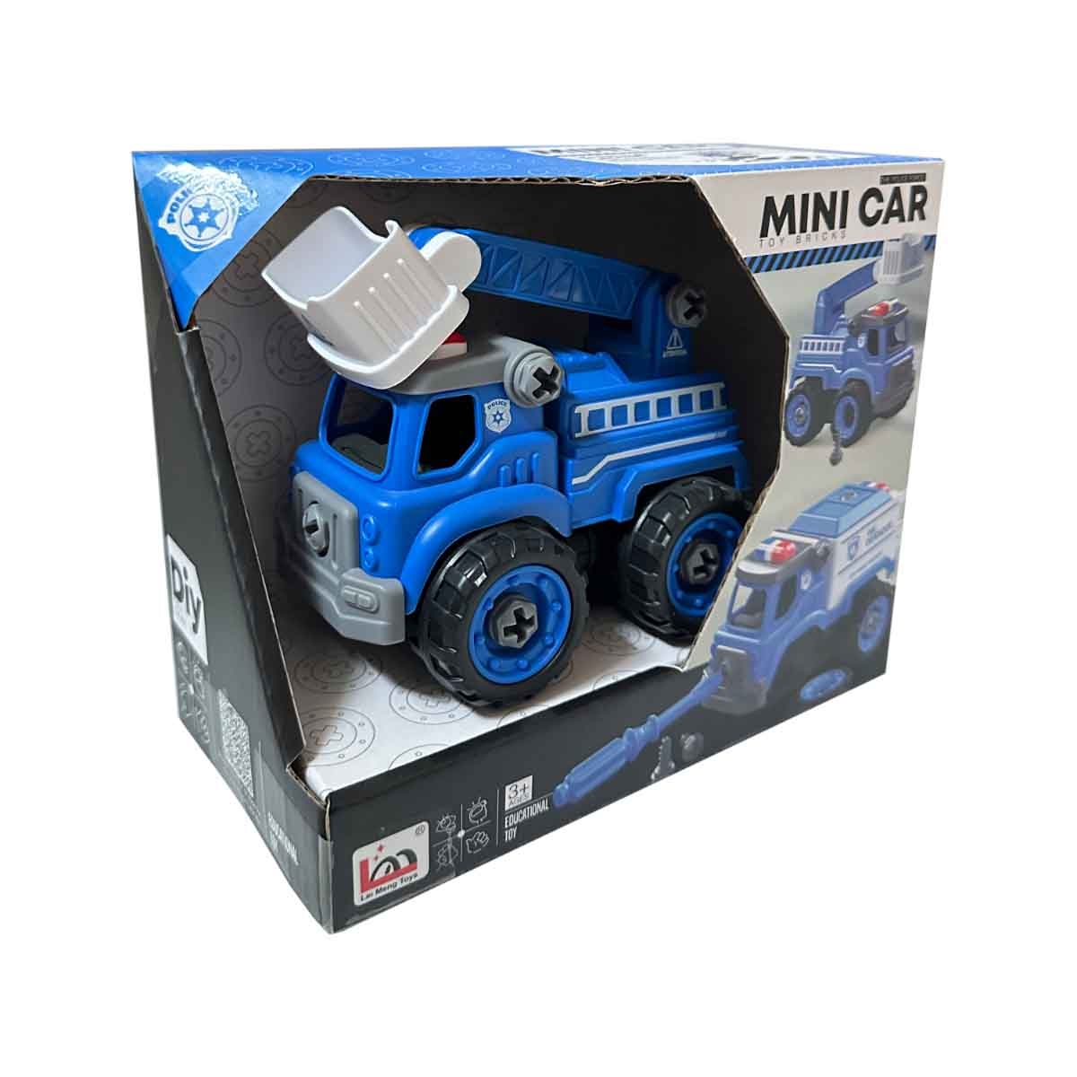 لي منغ تويز شاحنة إنقاذ مائي من مكعبات تركيب صغيرة للجنسين، من عمر 3-4 سنوات