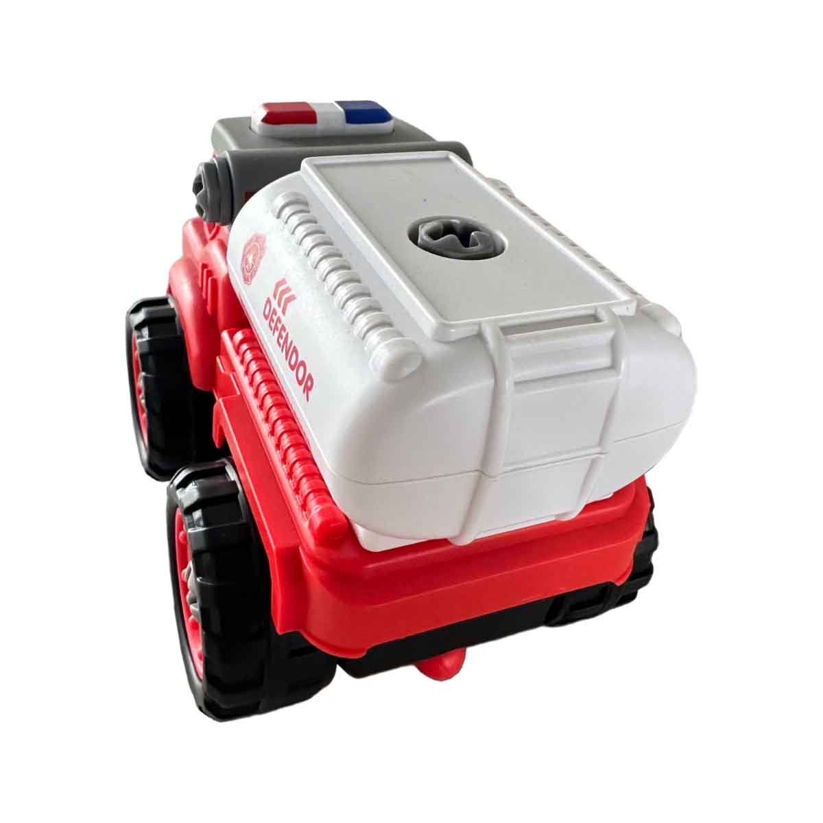 لي منغ تويز سيارة إطفاء من مكعبات تركيب صغيرة للجنسين، من عمر 3-4 سنوات