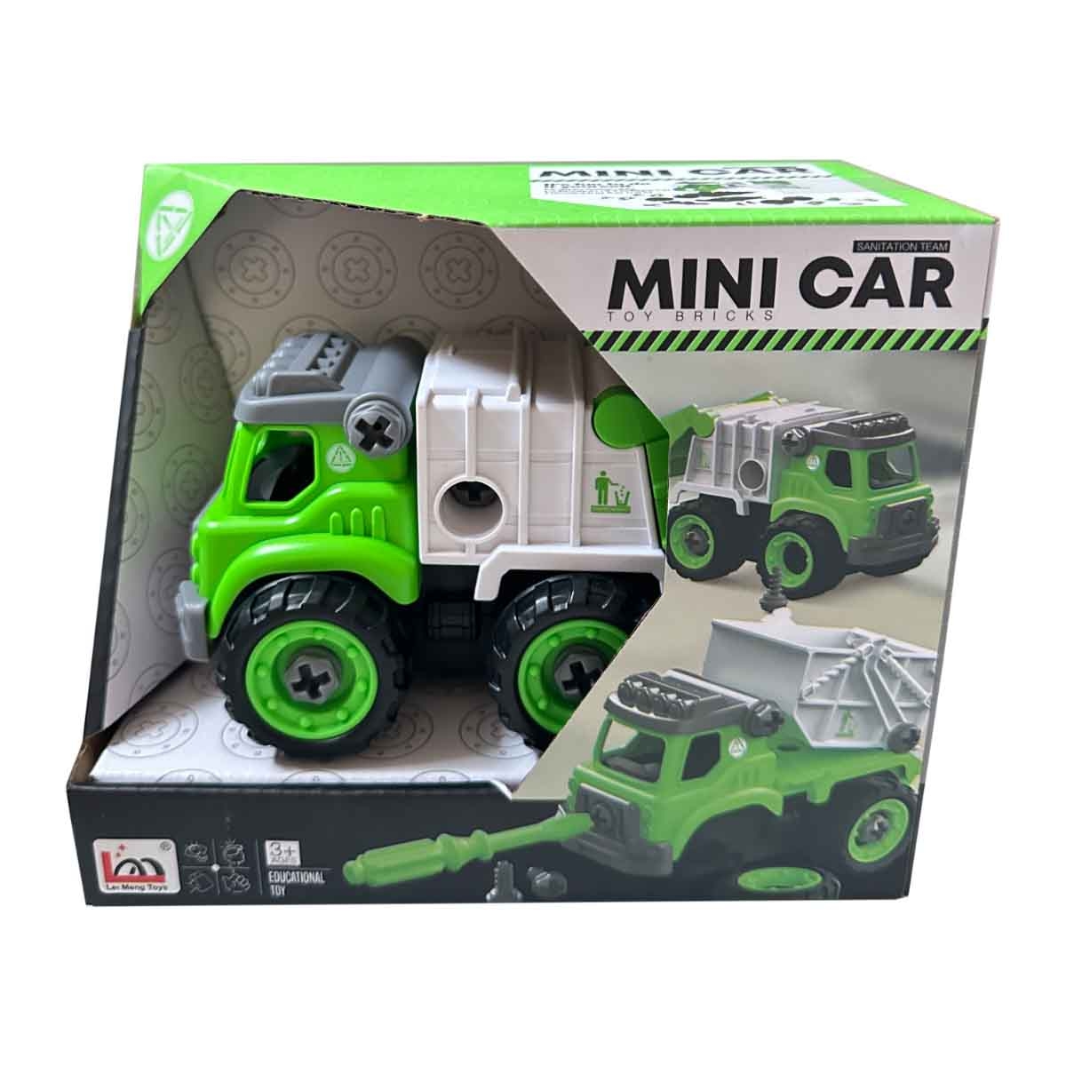لي منغ تويز شاحنة إعادة تدوير من مكعبات تركيب صغيرة للجنسين، من عمر 3-4 سنوات
