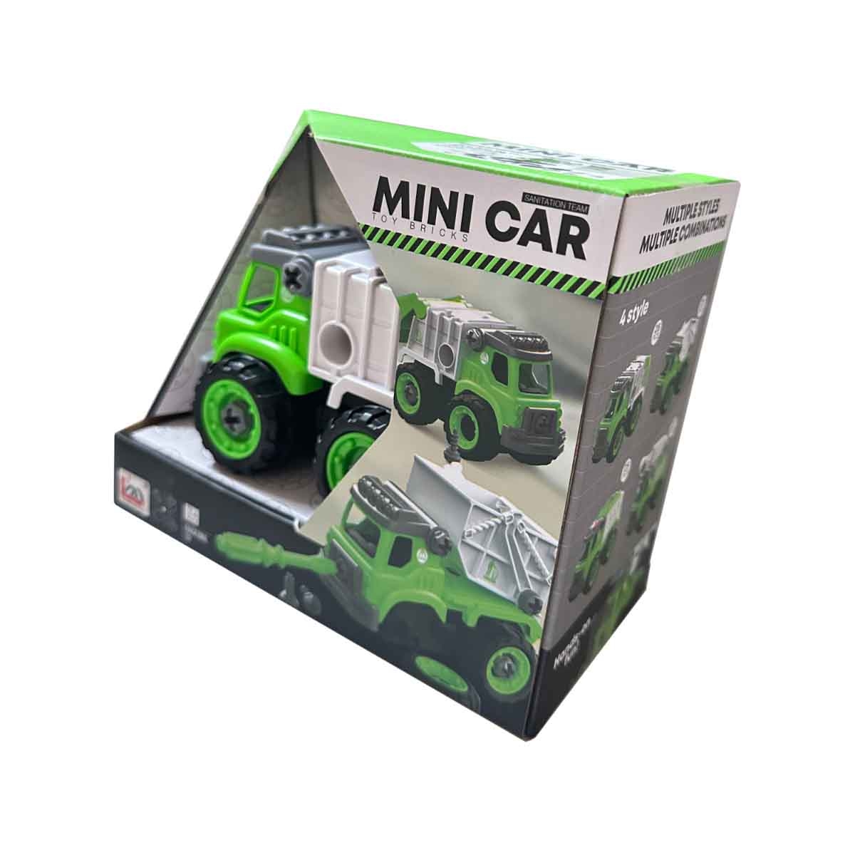 لي منغ تويز شاحنة إعادة تدوير من مكعبات تركيب صغيرة للجنسين، من عمر 3-4 سنوات