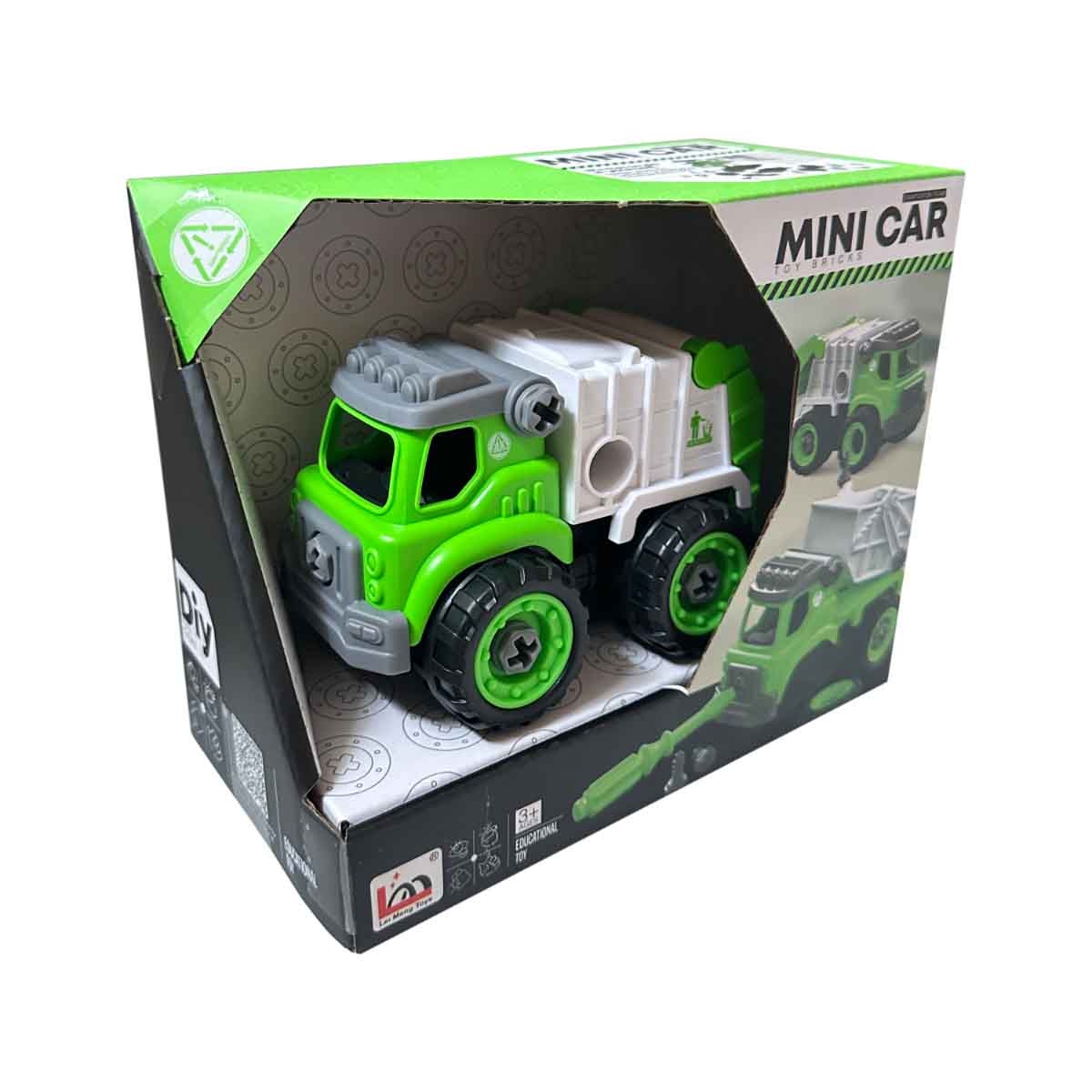 لي منغ تويز شاحنة إعادة تدوير من مكعبات تركيب صغيرة للجنسين، من عمر 3-4 سنوات