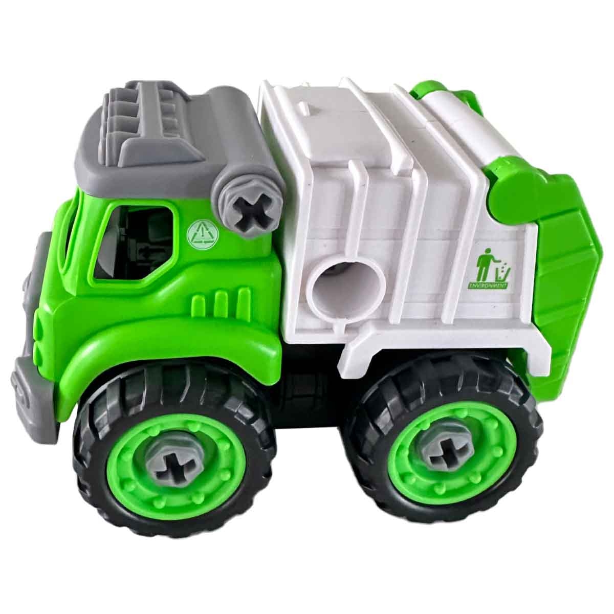 لي منغ تويز شاحنة إعادة تدوير من مكعبات تركيب صغيرة للجنسين، من عمر 3-4 سنوات