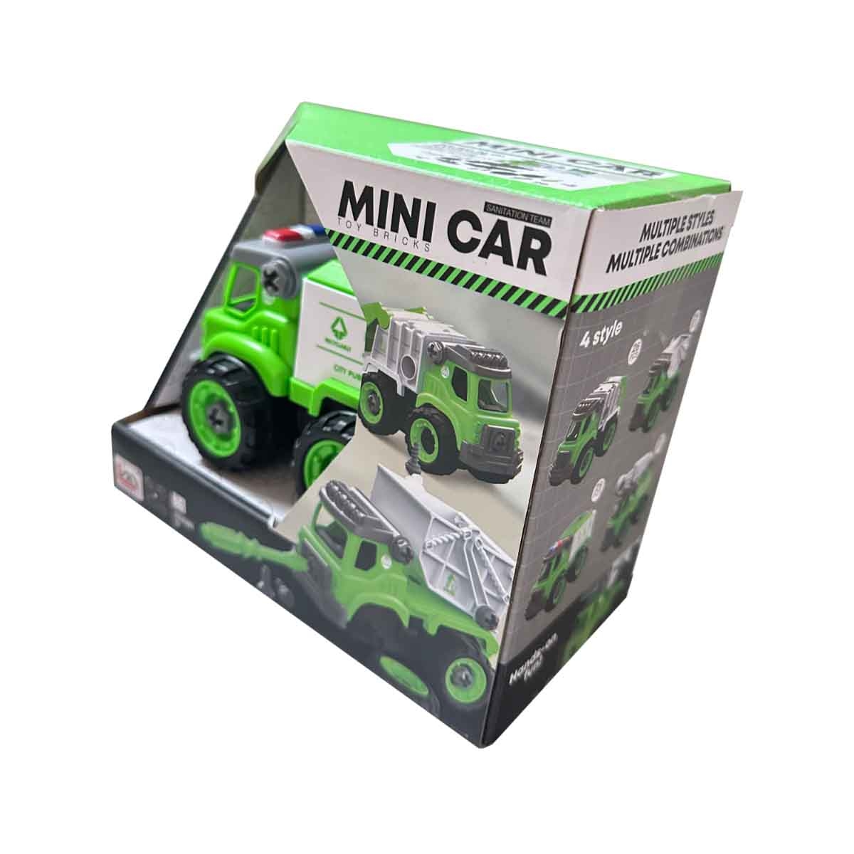 لي منغ تويز شاحنة بيئية من مكعبات تركيب صغيرة للجنسين، من عمر 3-4 سنوات