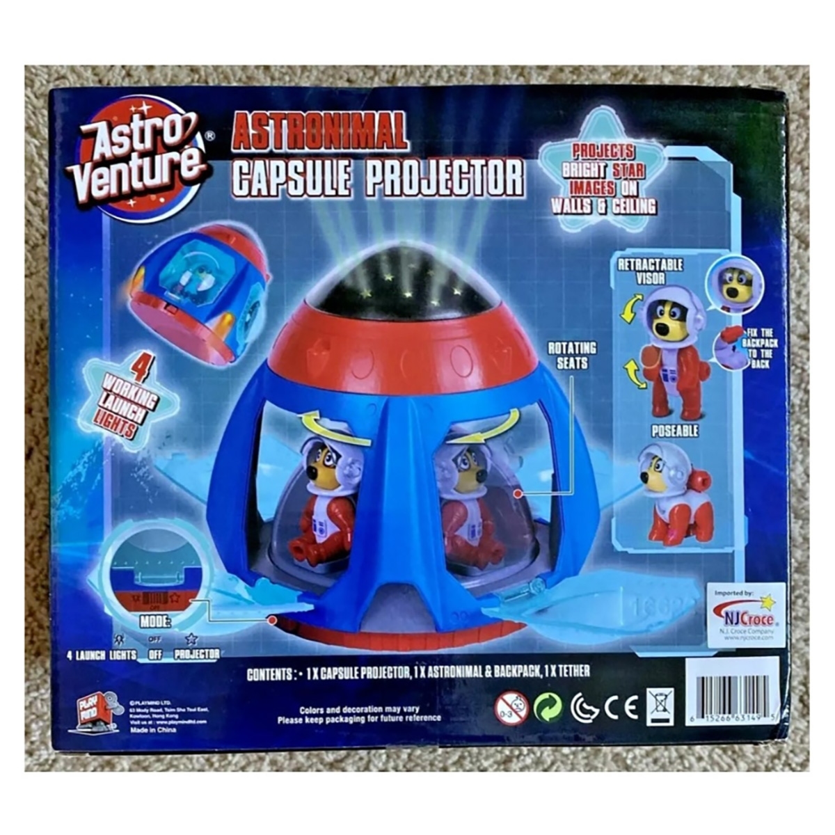 أسترو فنتشر مجموعة بروجيكتور كبسولة أسترونيمال للأولاد، 3-4 سنوات