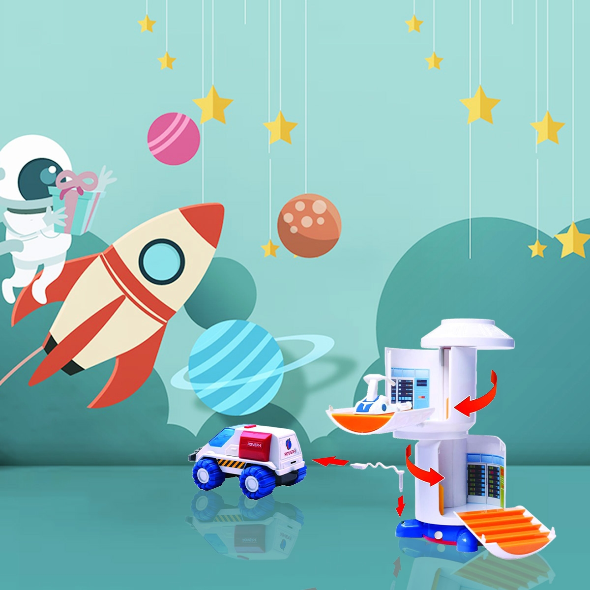 أسترو فنتشر مجموعة لعب الفضاء للأولاد، 3-4 سنوات