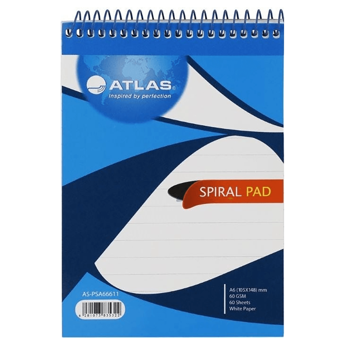 أطلس دفتر ملاحظات حلزوني A7، 50 ورقة, عبوة من 72