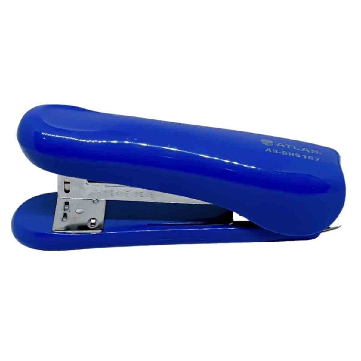 أطلس دباسة معدنية نصف شريط زرقاء مع مزيل دبابيس