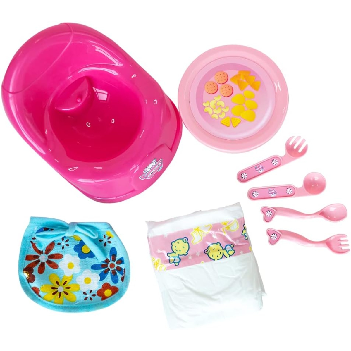 بيبي أمورا مجموعة دمية حياتي تشرب وتبلل 18 إنش للبنات، 3-4 سنوات