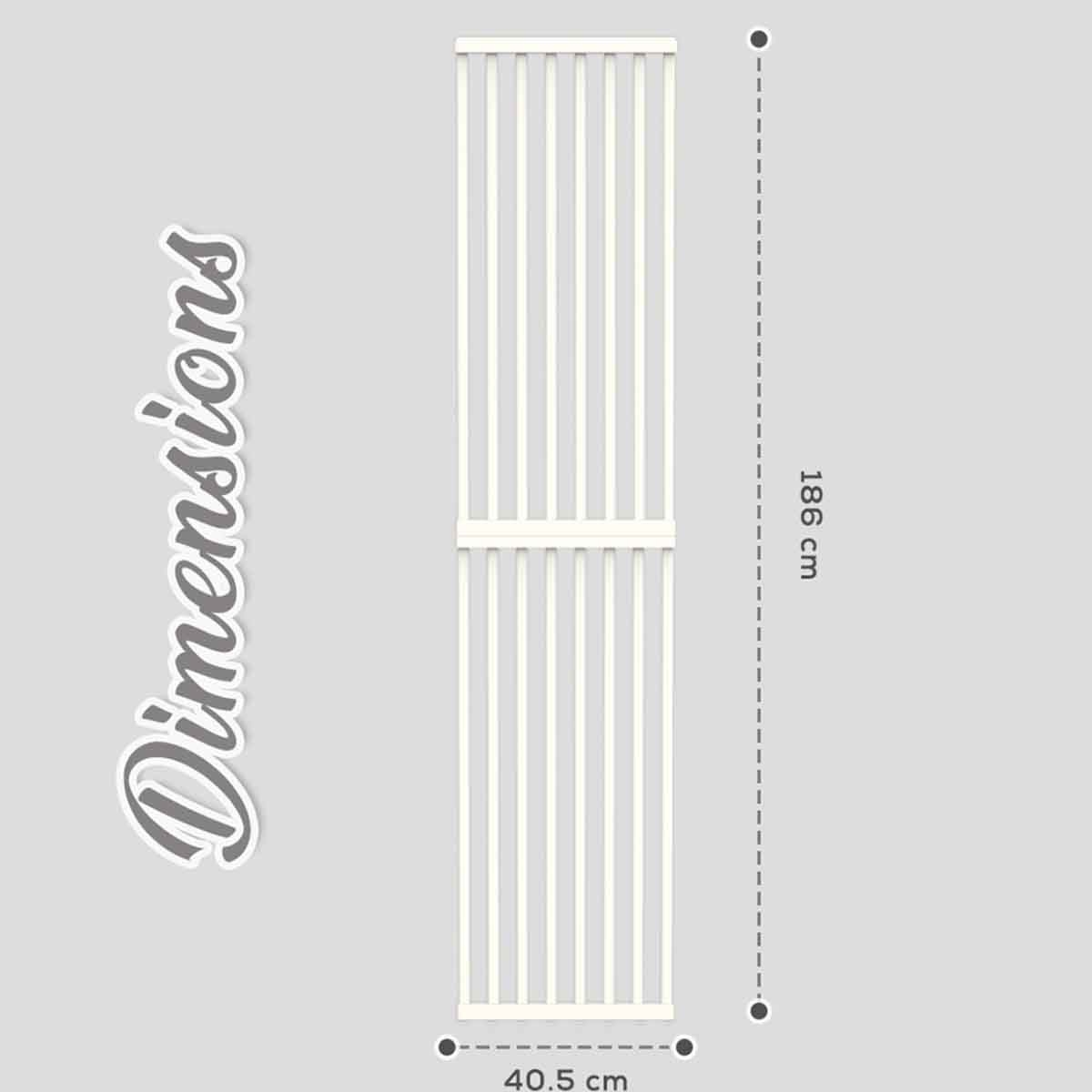 بيبي سيف تمديد بوابة أمان معدنية طويلة باللون الأبيض