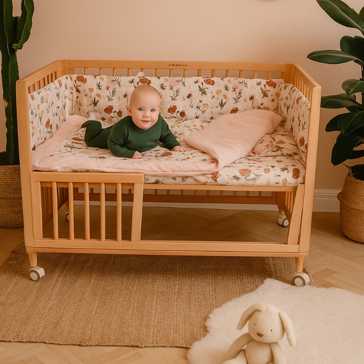 بيبي دريم طقم مرتبة سرير للأطفال من عمر 0 إلى 2 سنة، مجموعة من 4