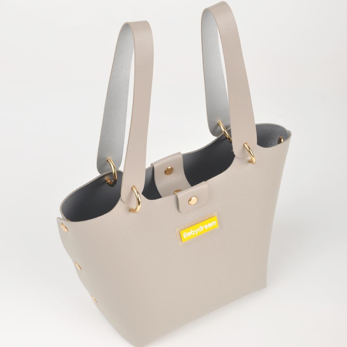 بيبي دريم حقيبة حفاضات جلدية رمادية للجنسين من عمر 13 سنة فما فوق