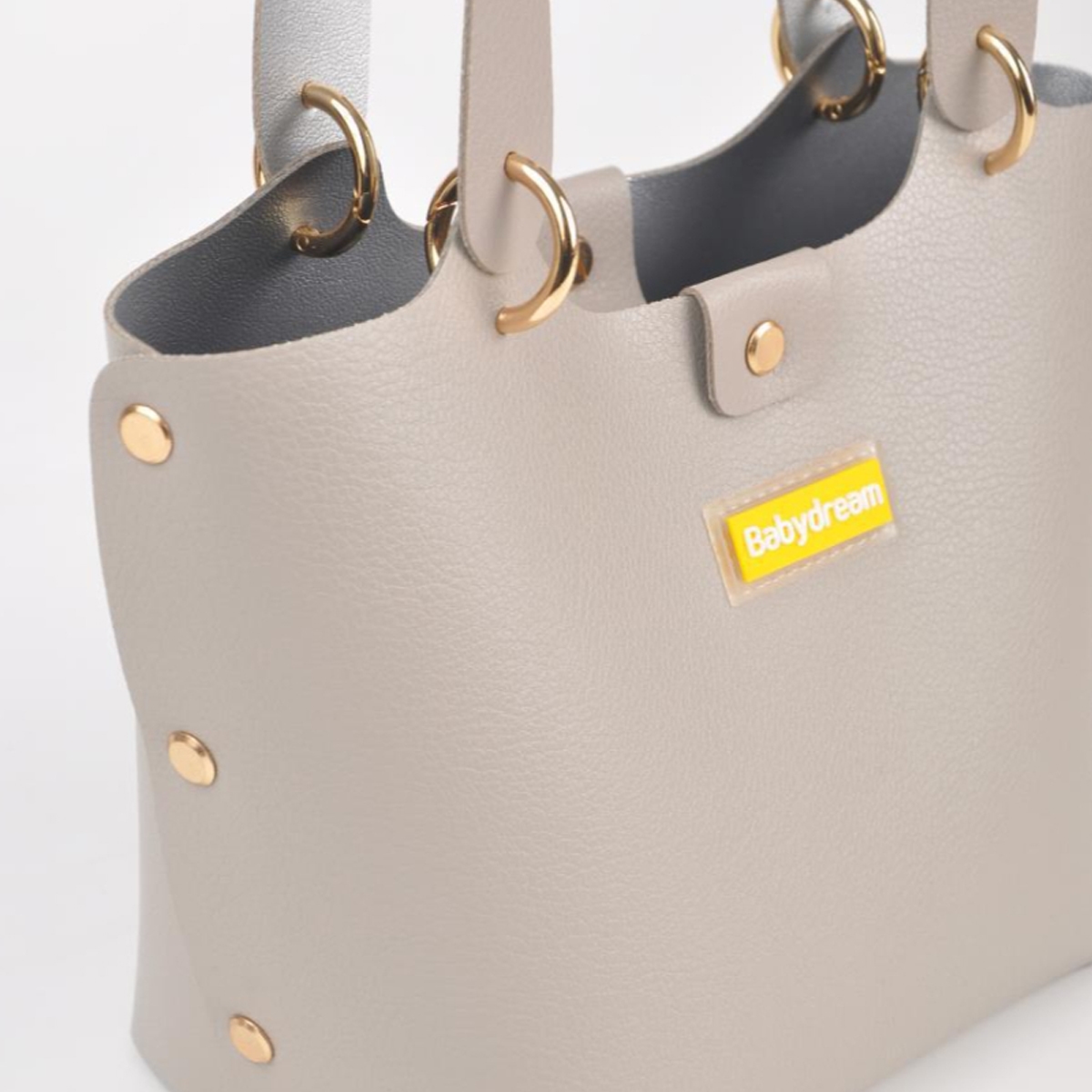 بيبي دريم حقيبة حفاضات جلدية رمادية للجنسين من عمر 13 سنة فما فوق