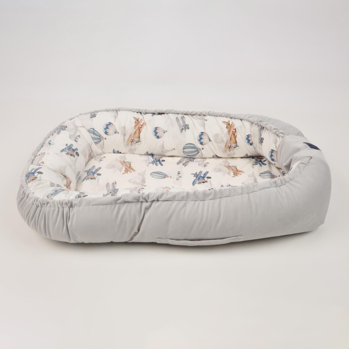 بيبي دريم سرير رمادي محمول مع وحدة نوم للأطفال من عمر 0 إلى 2 سنة