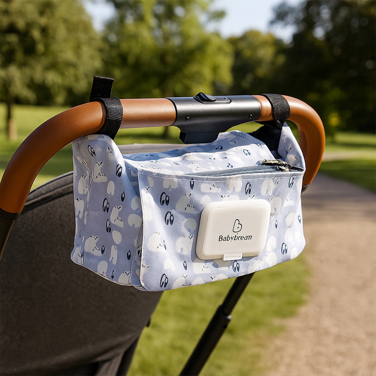 بيبي دريم حقيبة تخزين بنفسجية لعربة الأطفال للأطفال من عمر 0 إلى 2 سنة