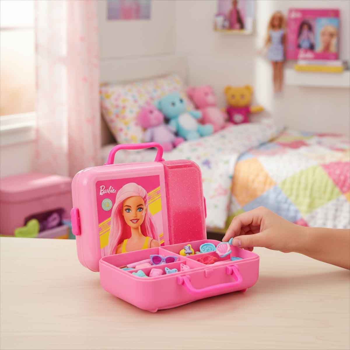 باربي صندوق غداء أنيق وعملي مضاد للتسرب بقطعتين