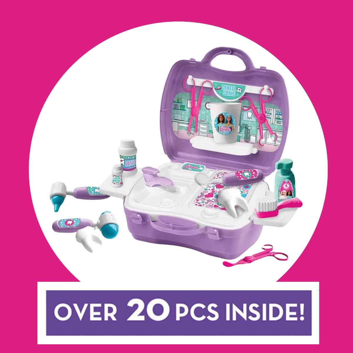 باربي مجموعة لعب دمية طبيبة الأسنان من سلسلة المهن للبنات، 3-4 سنوات