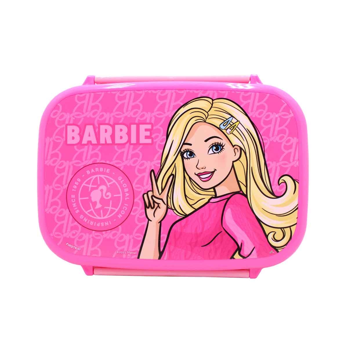 باربي صندوق غداء وردي أنيق مضاد للتسرب مع صينية داخلية