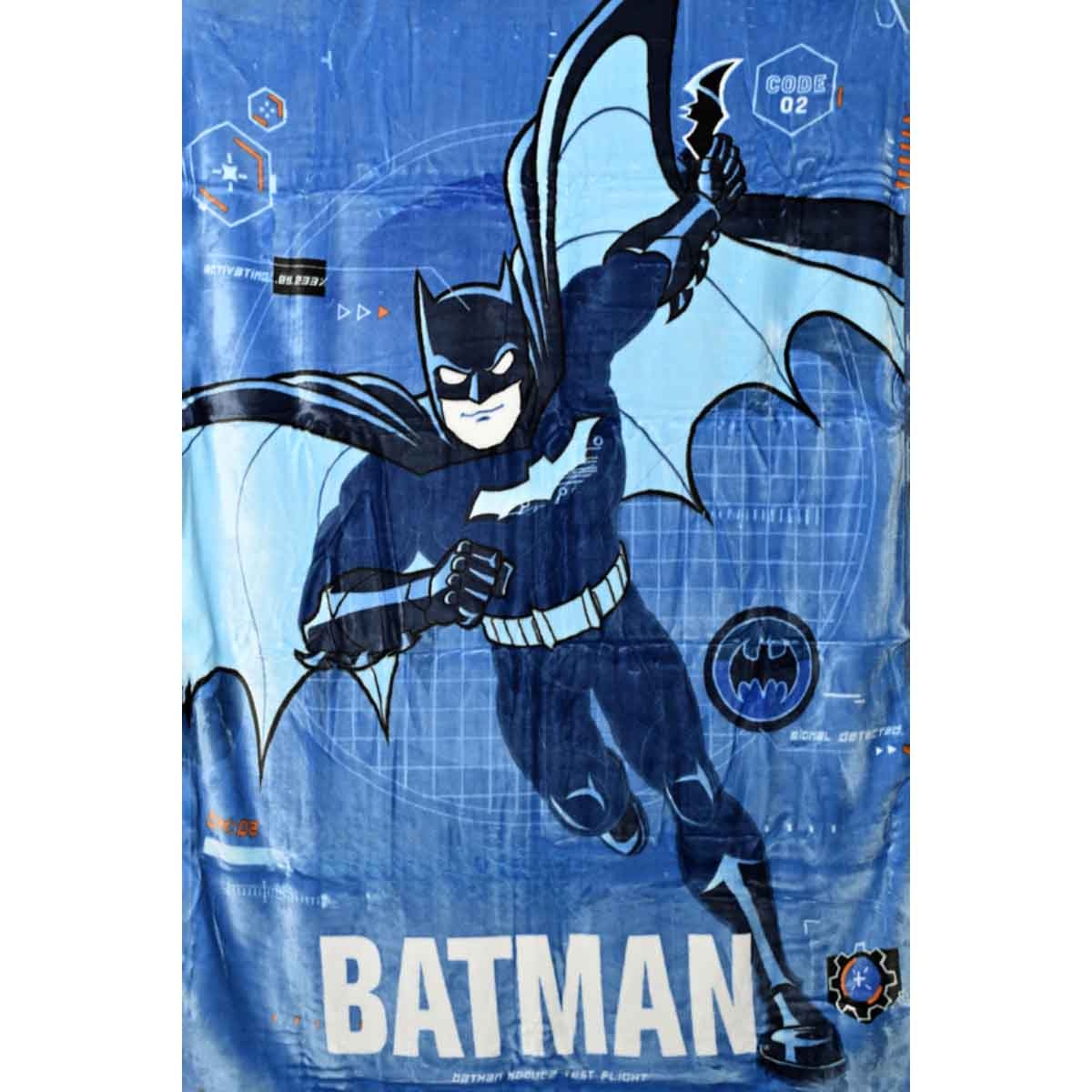 باتمان بطانية راشيل باللون الأزرق مصنوعة من %100 بوليستر