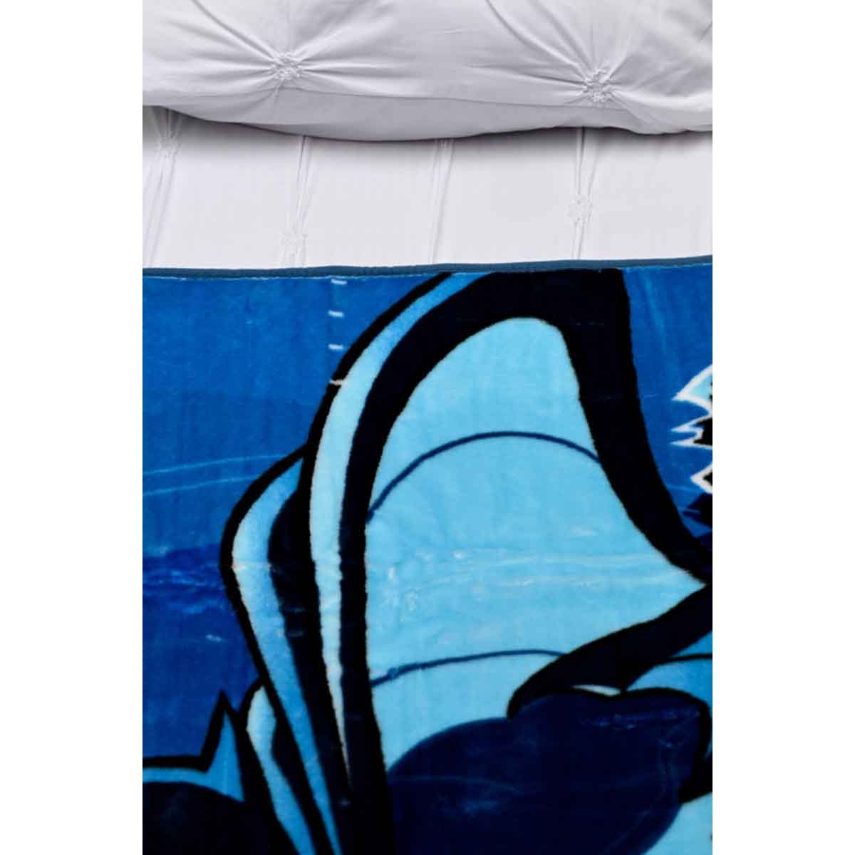 باتمان بطانية راشيل باللون الأزرق مصنوعة من %100 بوليستر