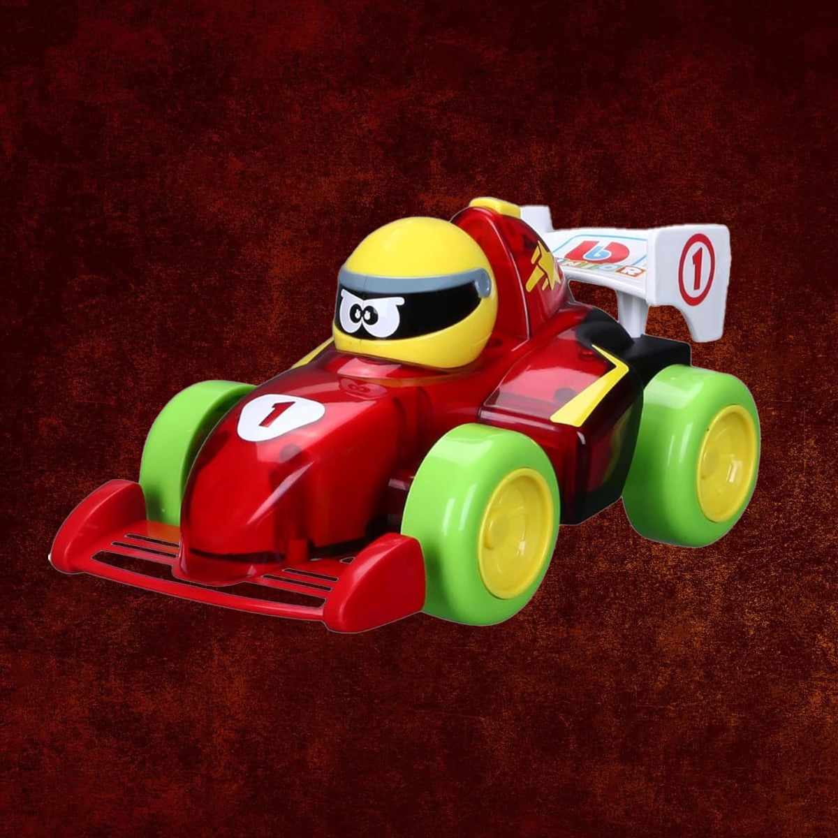 بي بي جونيور سيارة فورمولا ريد مضيئة مع حركة دفع للأطفال، 0-2 سنوات