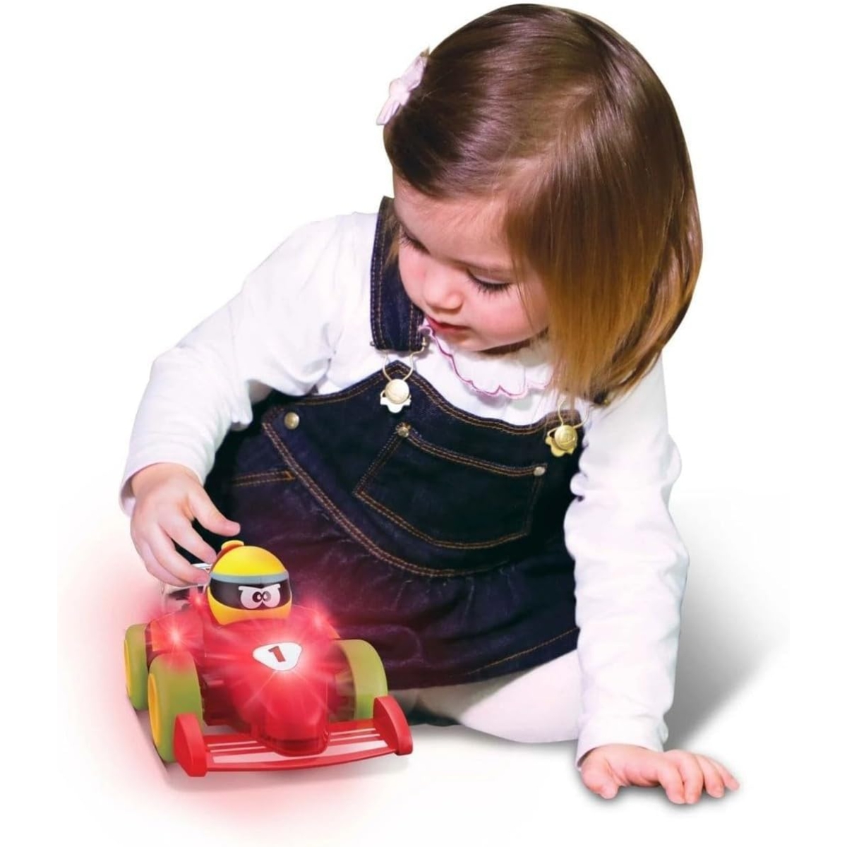 بي بي جونيور سيارة فورمولا ريد مضيئة مع حركة دفع للأطفال، 0-2 سنوات