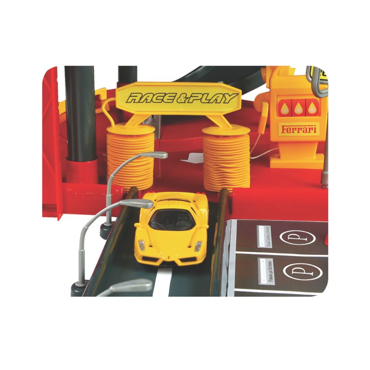 بوراجو مجموعة مواقف سيارات فيراري 1:43 للأولاد، 3-4 سنوات