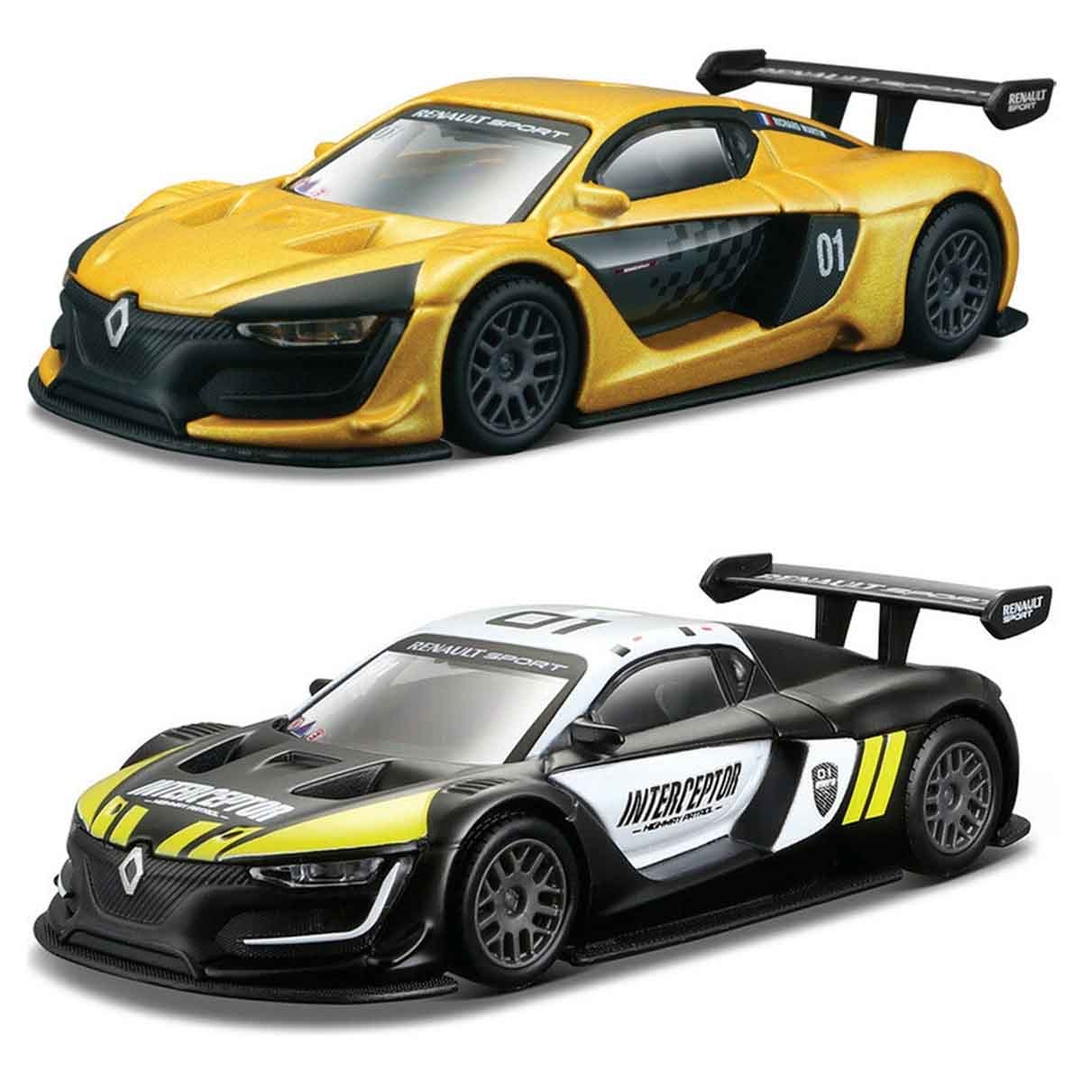 بوراغو مجموعة مرآب وموقف سيارات ستريت فاير مع سيارة دايكاست رينو سبورت، للجنسين، 3-4 سنوات