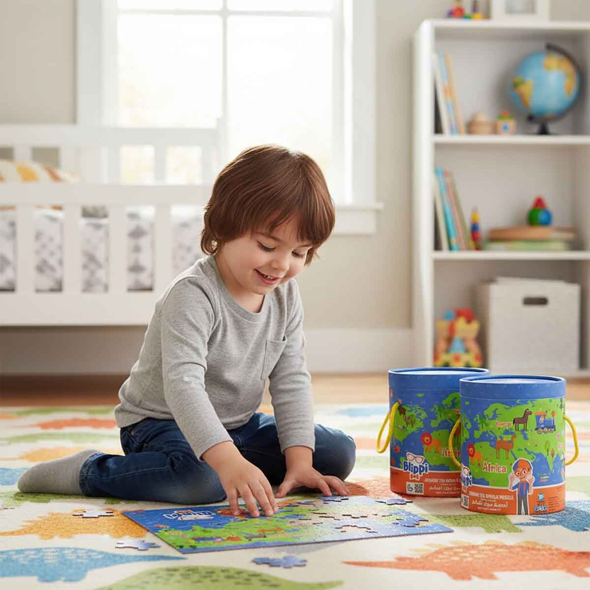 بليبي مجموعة أحاجي استكشف العالم 45 قطعة للجنسين، عمر 3-4 سنوات