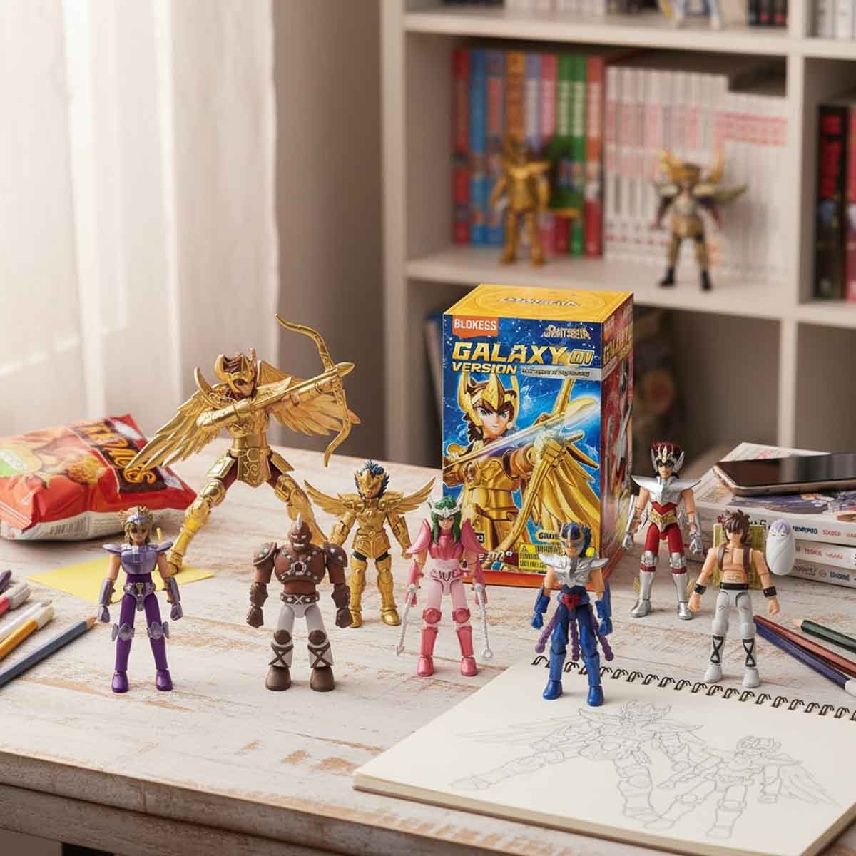 بلوكيس سانت سيا 75001 جالاكسي إصدار 01 ليغاسي أوف ساجيتاريوس مجموعة مجسمات أكشن قابلة للتجميع – للجنسين، 13+ سنة