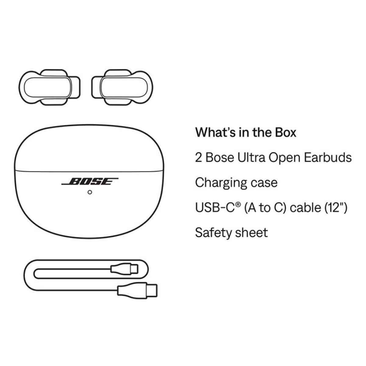 بوز ألترا أوبن سماعات أذن لاسلكية مفتوحة باللون الأسود