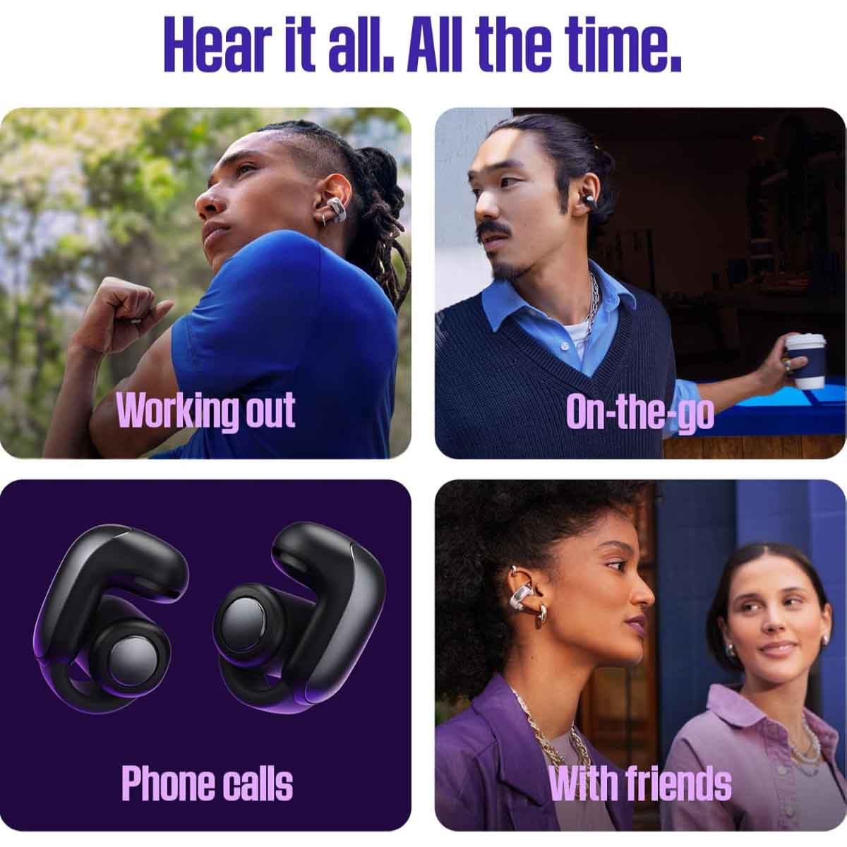 بوز ألترا أوبن سماعات أذن لاسلكية مفتوحة بلون مونستون أزرق