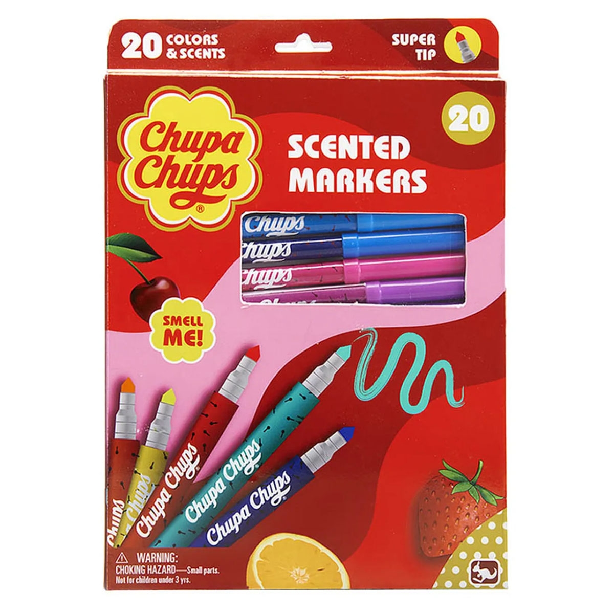 شوبا تشوبس أقلام ماركر سوبرتيب معطرة للجنسين، 3-4 سنوات، عدد 20