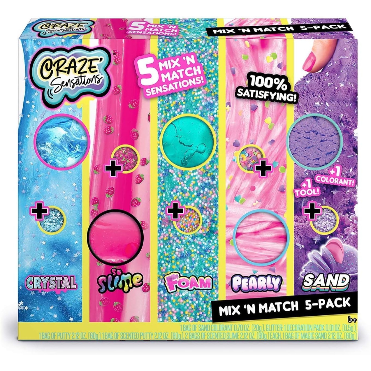 كريز سينسيشنز مجموعة مزيج 5 أنماط للجنسين، من 5 إلى 7